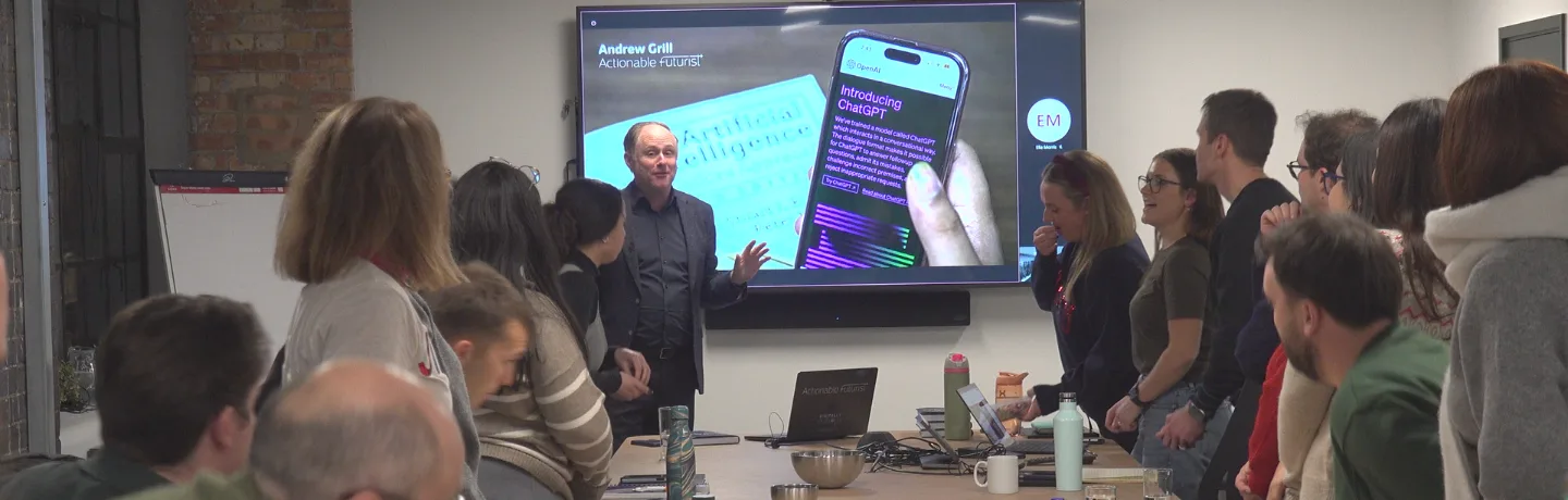 Andrew Grill consults with small groups about how to harness the power of AI in your business