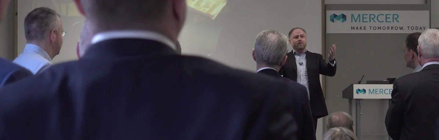 AI Expert Andrew Grill delivers a keynote for Mercer in London