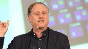 Andrew Grill keynoting at the Allied Irish Banks event in Dublin, Ireland