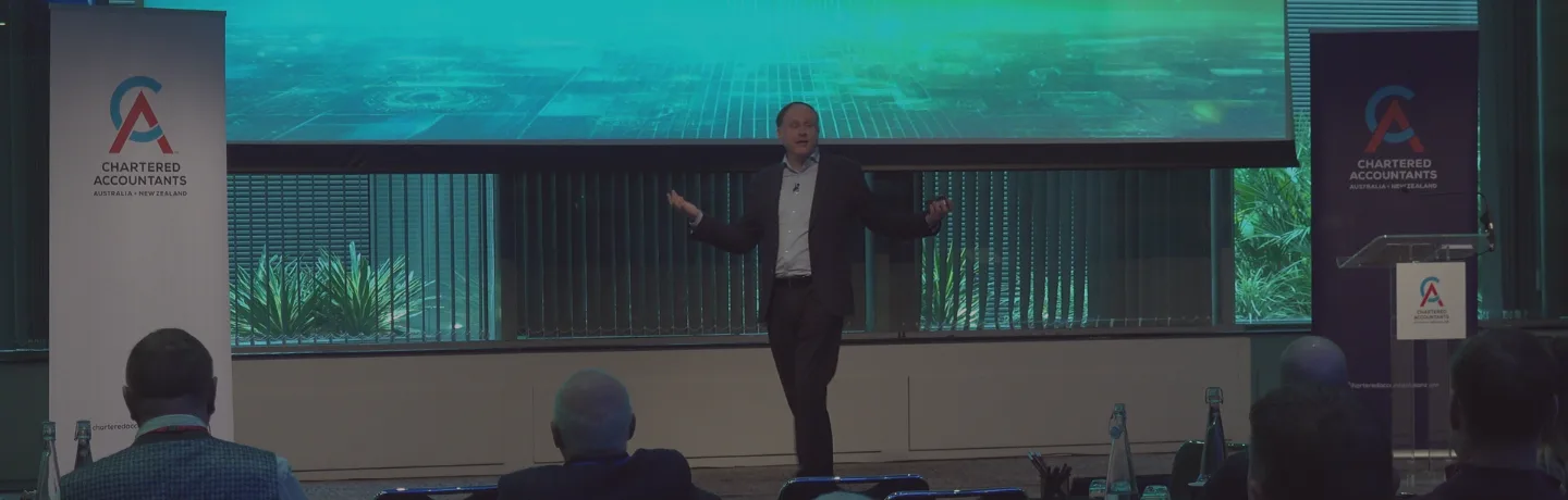 Andrew Grill presenting at the Charted Accountants Annual Event in London