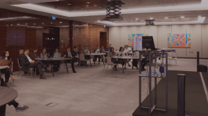 Andrew Grill speaking at Neqsol Executive Summit in Baku, Azerbaijan