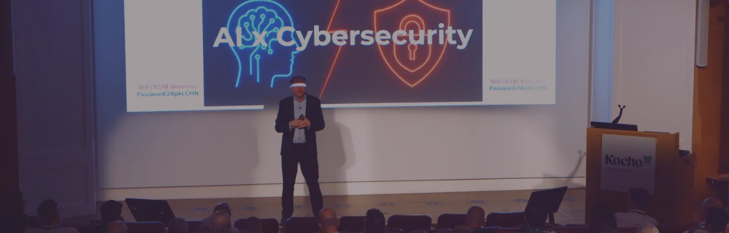 Actionable Futurist Andrew Grill discusses the new cyber threats from AI at the Kocho Microsoft Cyber Summit in London