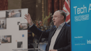 The Actionable Futurist Andrew Grill as the Master of Ceremonies at Tech Australia at Australia House in London