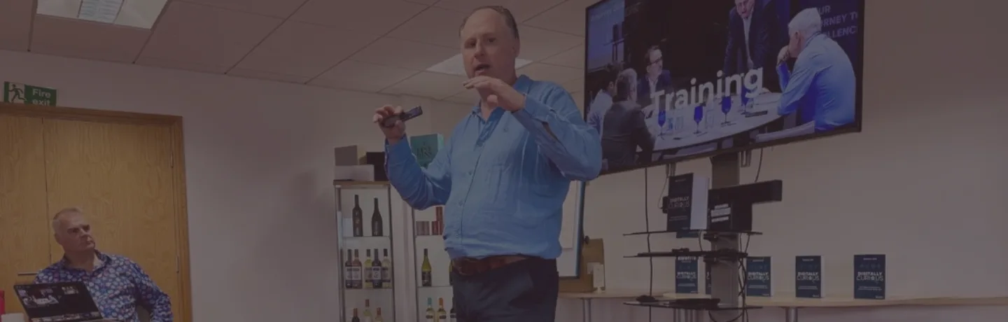 Andrew Grill delivering a keynote at Lanchester Group on AI